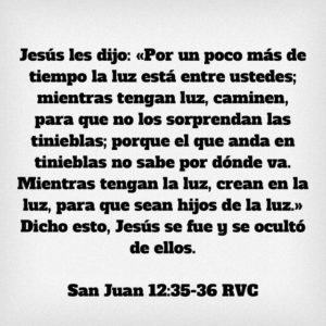 Juan 12.35-36